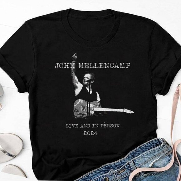 John Mellencamp T-Shirt Live And In Person Tour 2024 Music Fan Graphic 81 - Picture 1 of 5